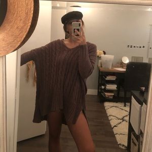 Brown Free people oversized sweater